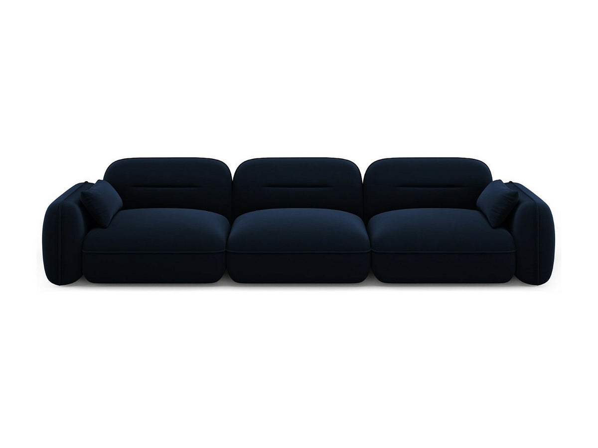 Canapé modulable 4 places bleu velours