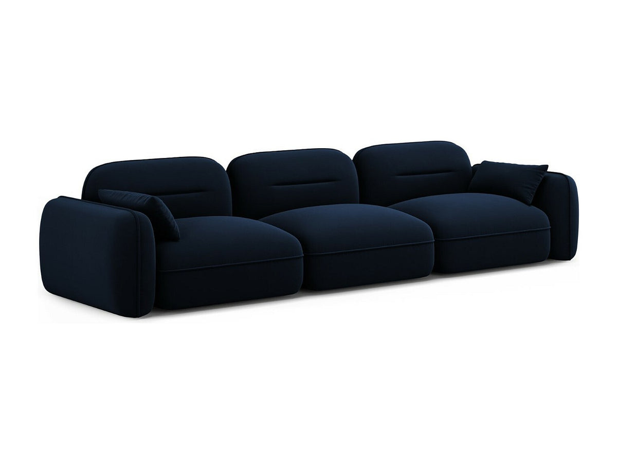 Canapé modulable 4 places bleu velours