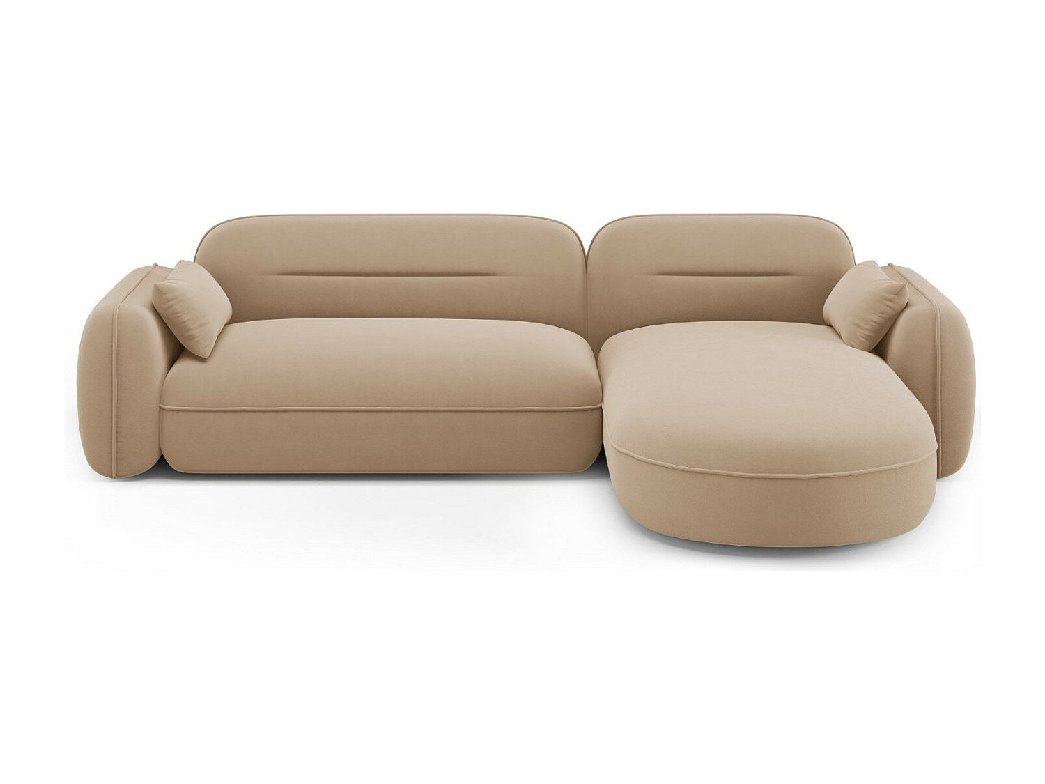 Canapé modulable 4 places marron velours