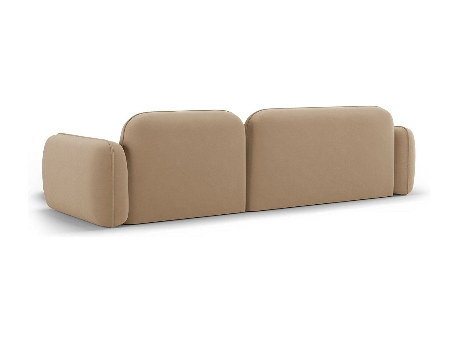 Canapé modulable 4 places marron velours