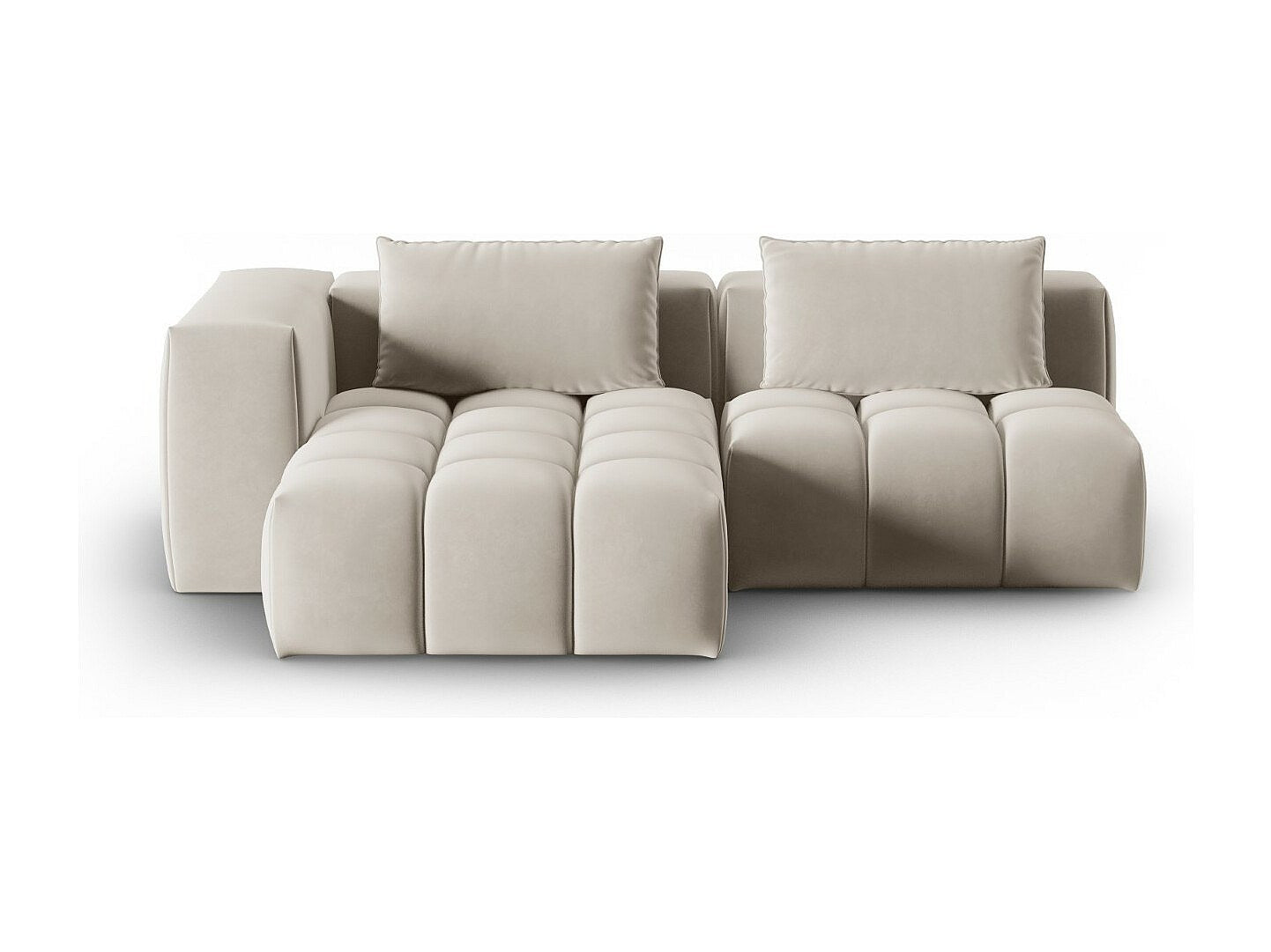 Canapé modulable 3 places blanc velours
