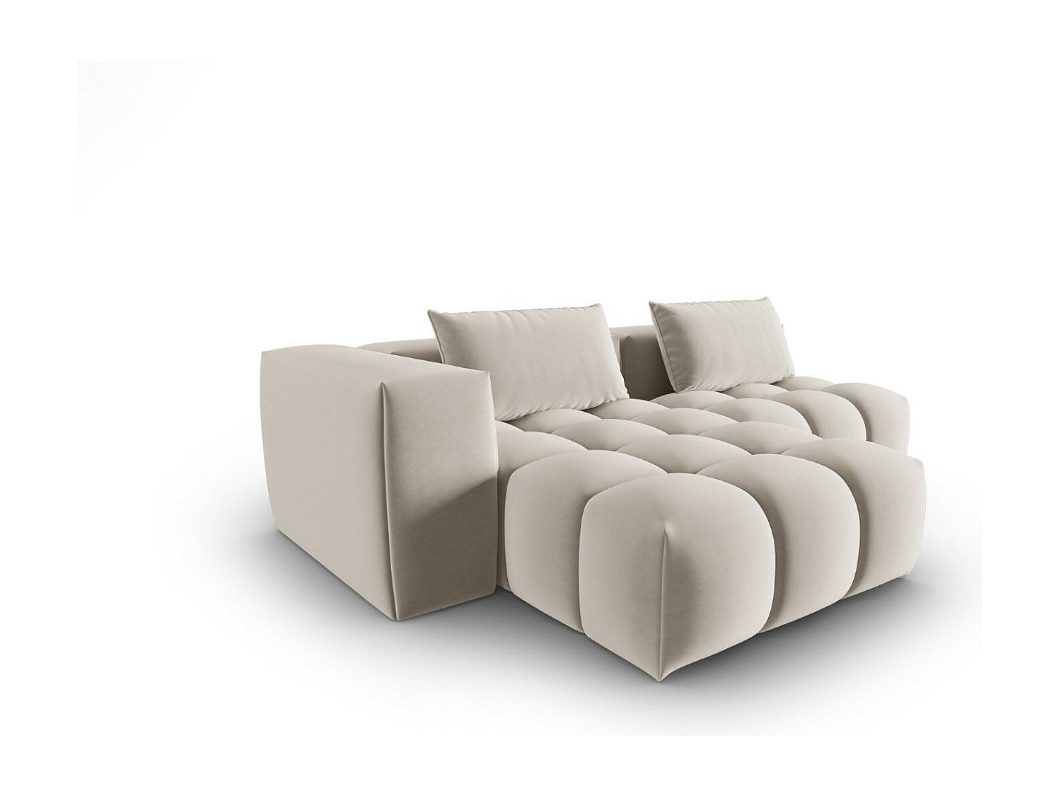 Canapé modulable 3 places blanc velours