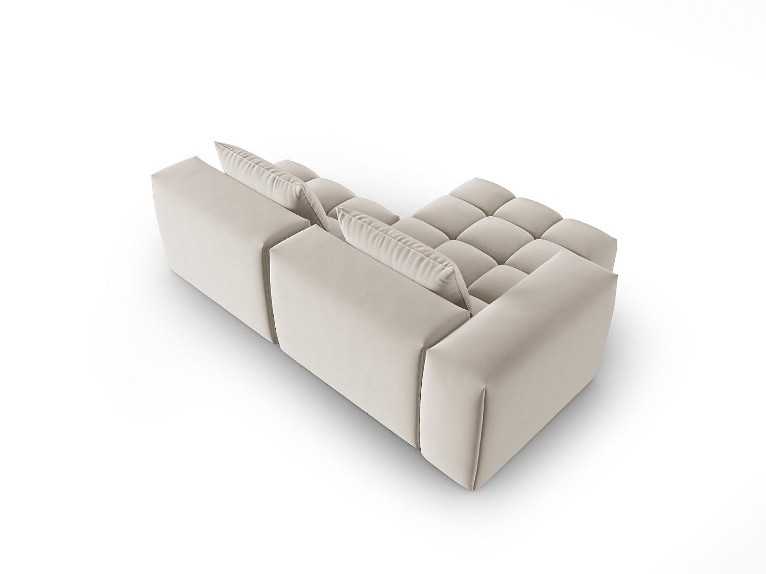 Canapé modulable 3 places blanc velours