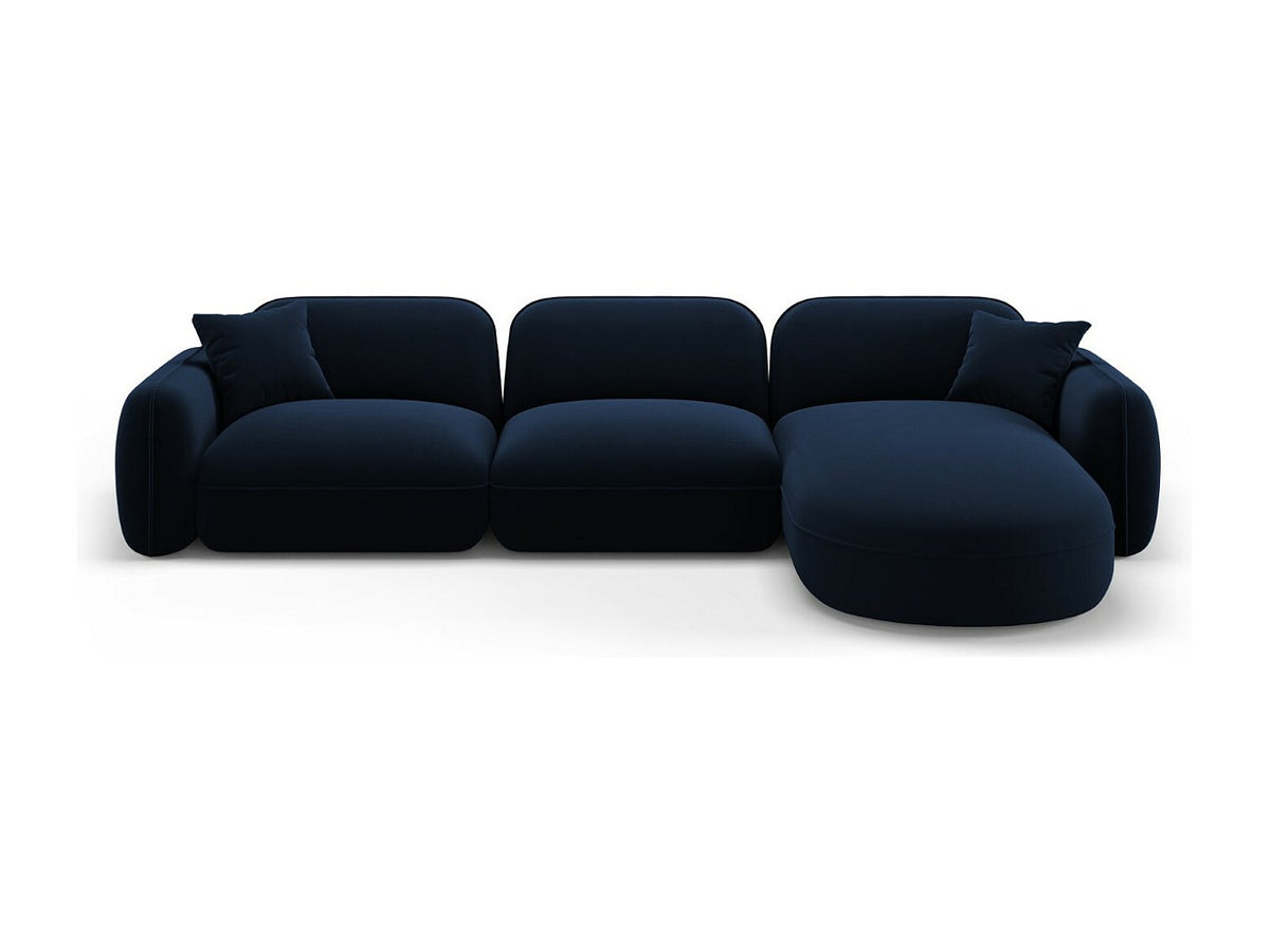 Canapé modulable 4 places bleu velours