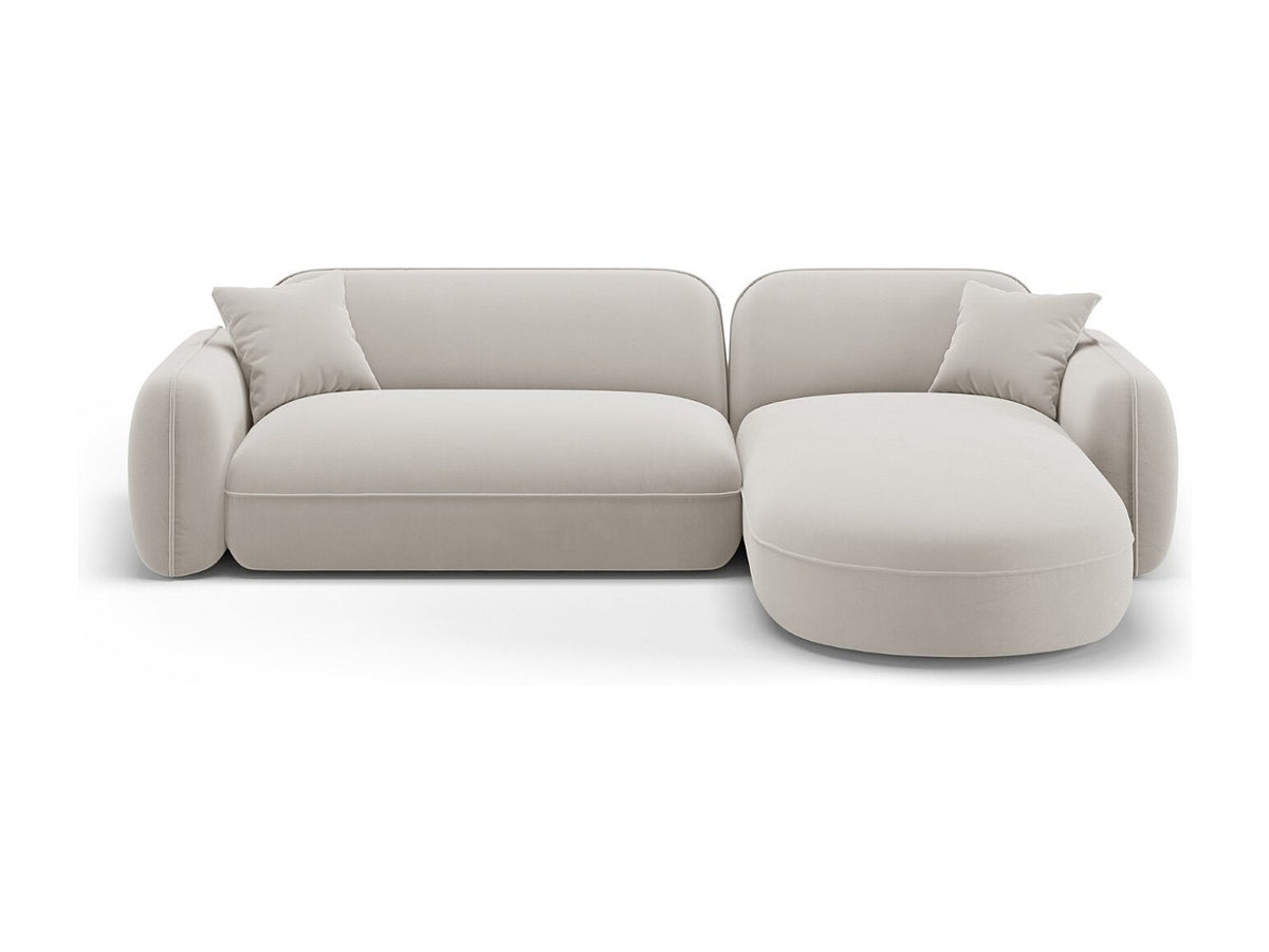 Canapé modulable 4 places beige velours