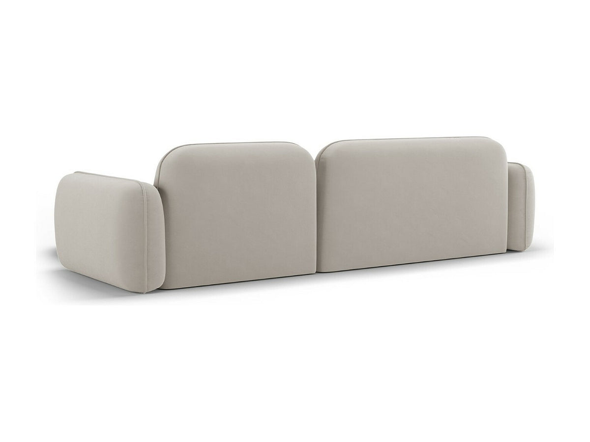 Canapé modulable 4 places beige velours