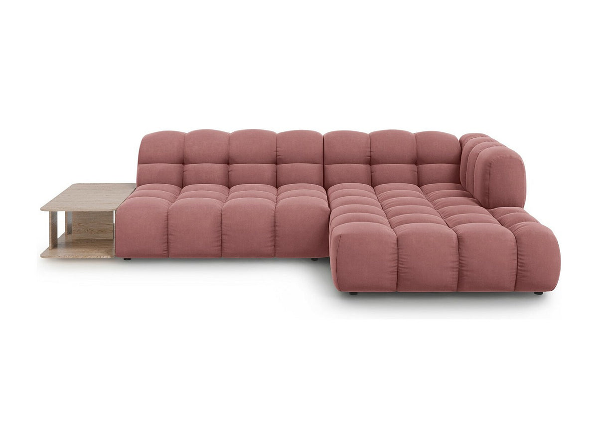 Canapé modulable 4 places rose velours