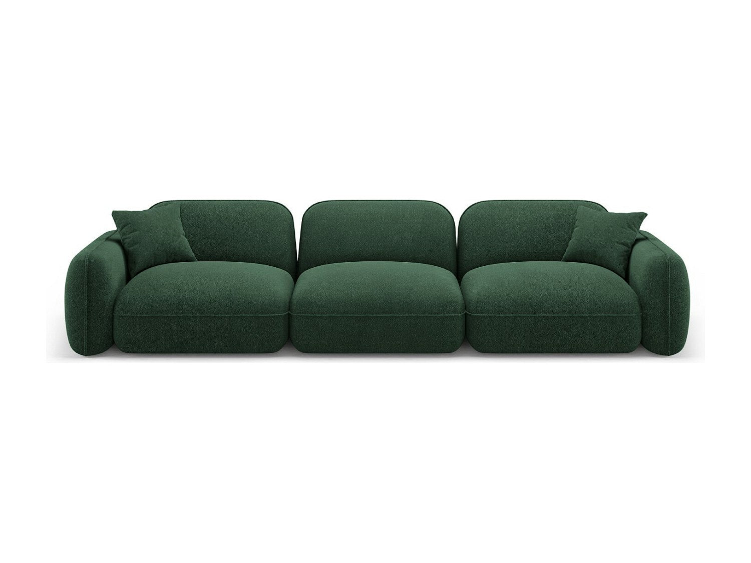 Canapé modulable 4 places vert velours