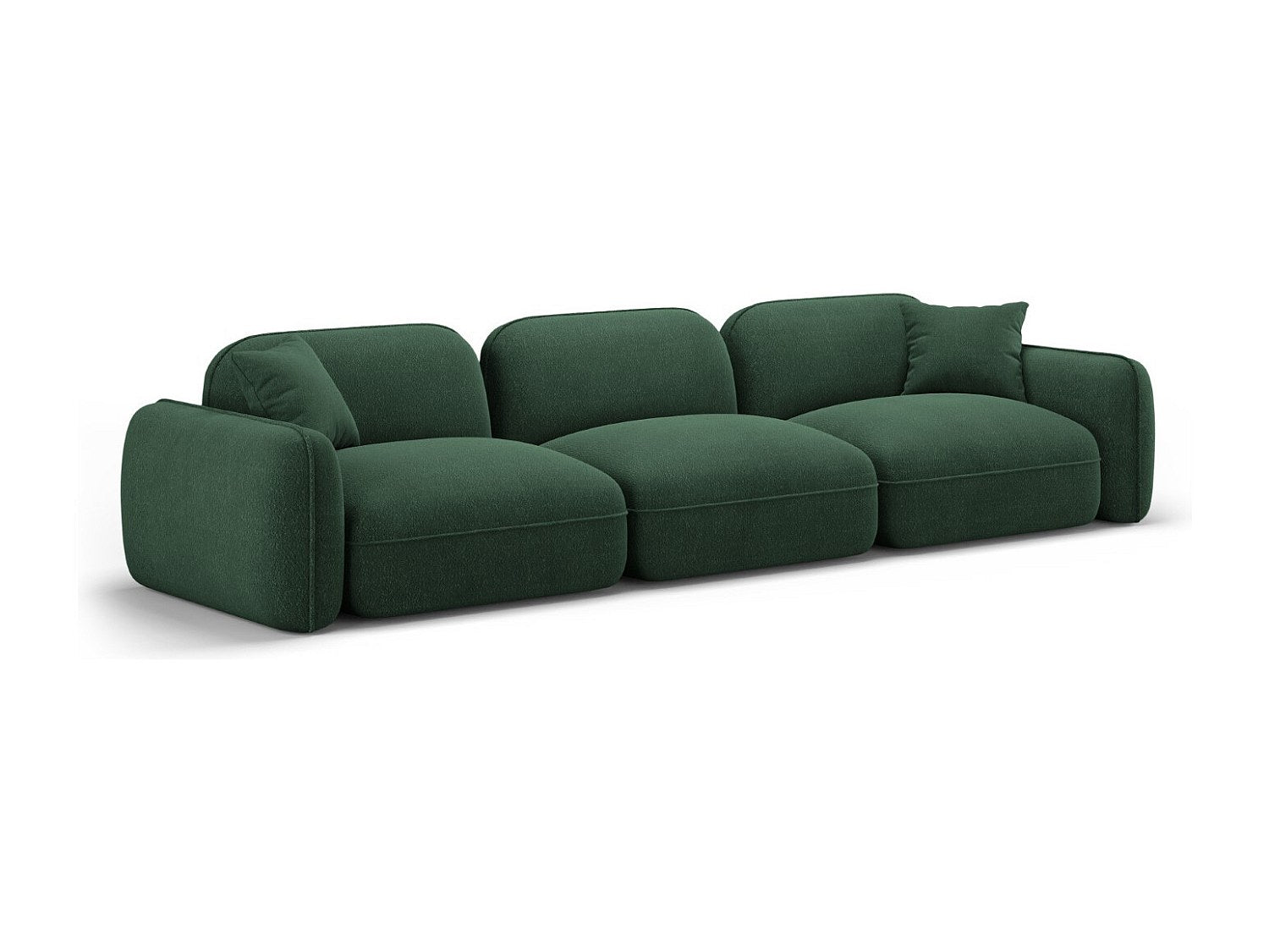 Canapé modulable 4 places vert velours