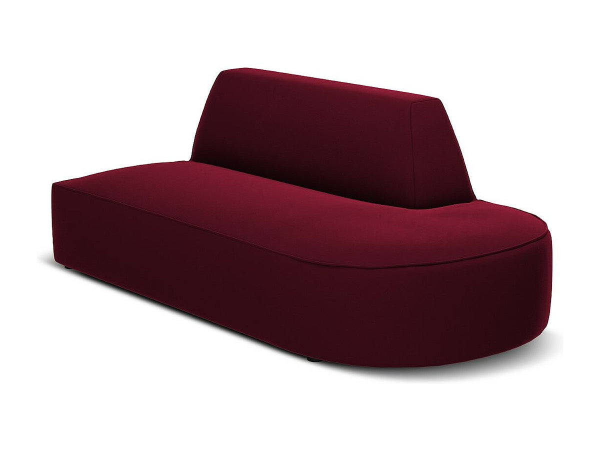 Canapé modulable 2 places rouge velours - Charles