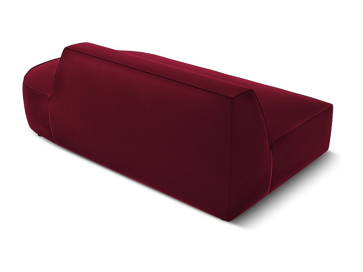 Canapé modulable 2 places rouge velours - Charles
