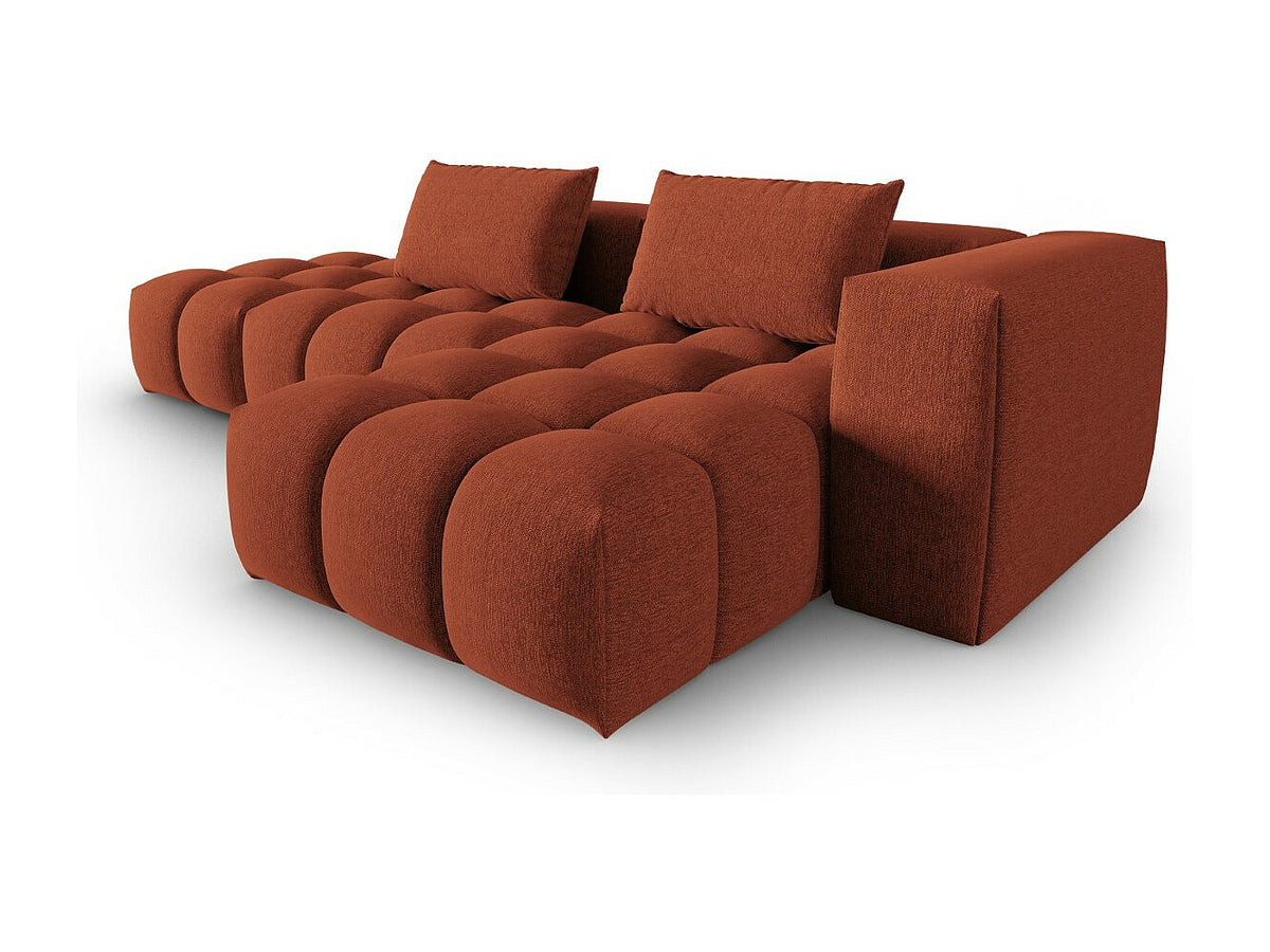 Canapé modulable 4 places orange tissu