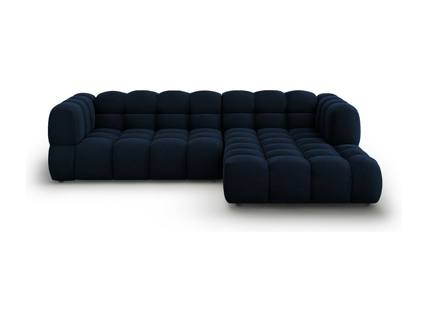 Canapé modulable 4 places bleu velours