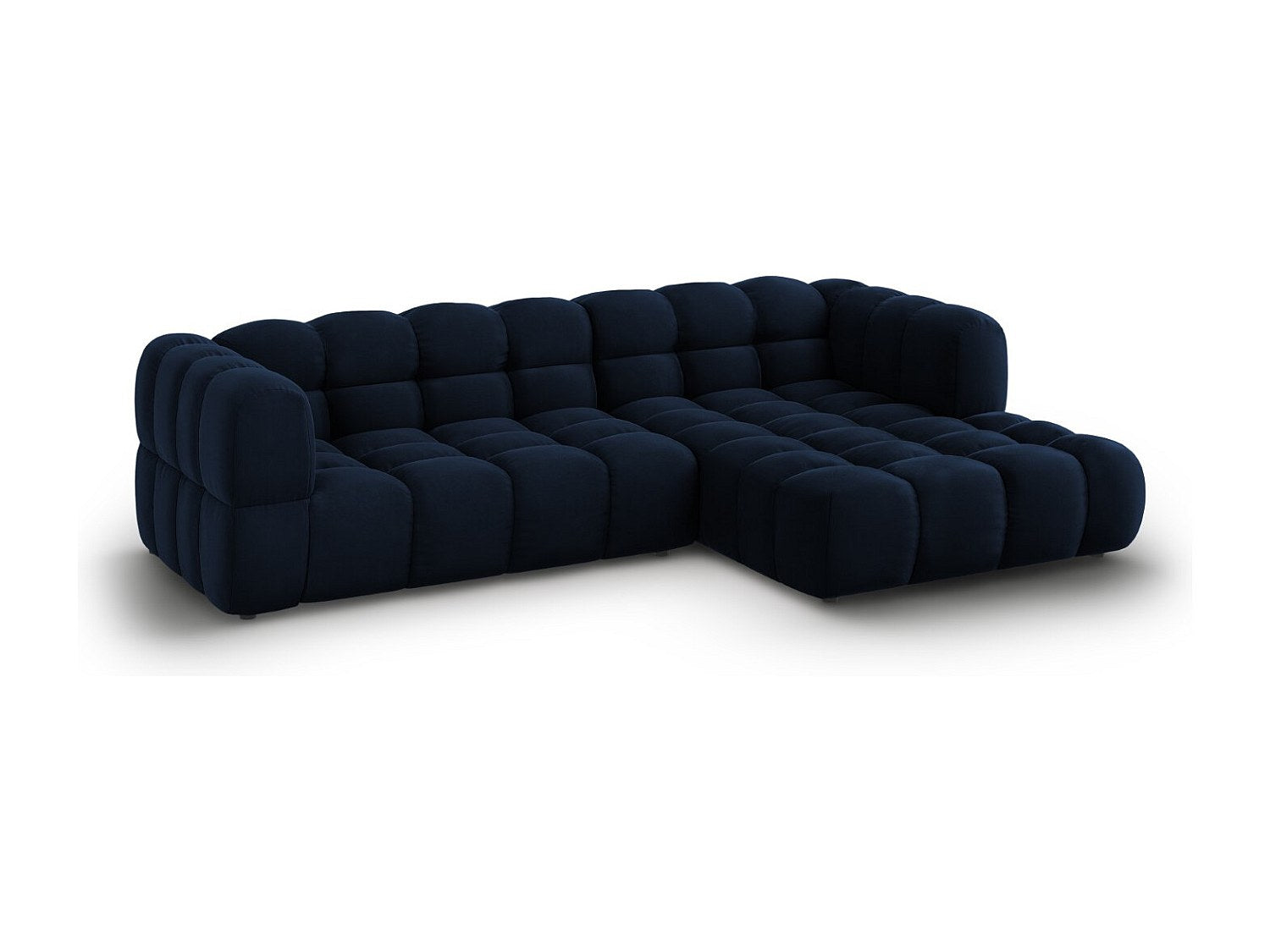 Canapé modulable 4 places bleu velours