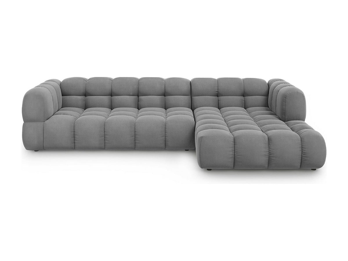 Canapé modulable 4 places gris velours