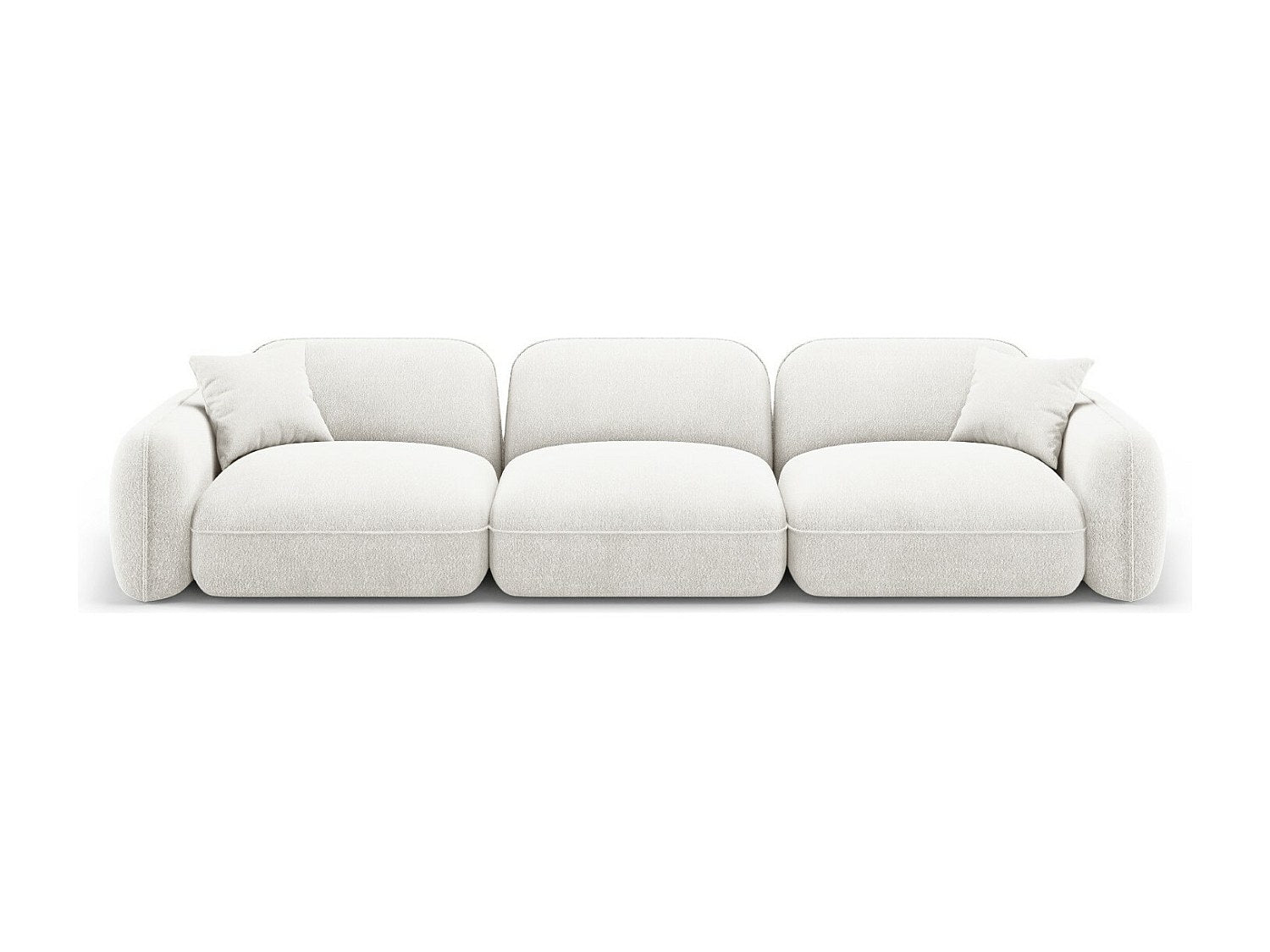 Canapé modulable 4 places beige velours