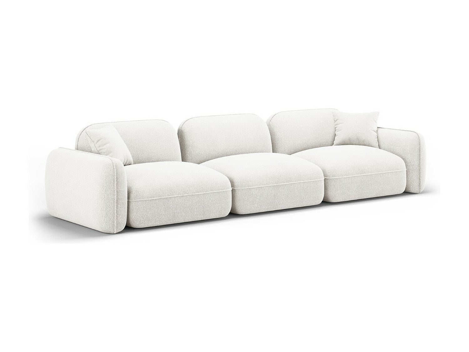 Canapé modulable 4 places beige velours