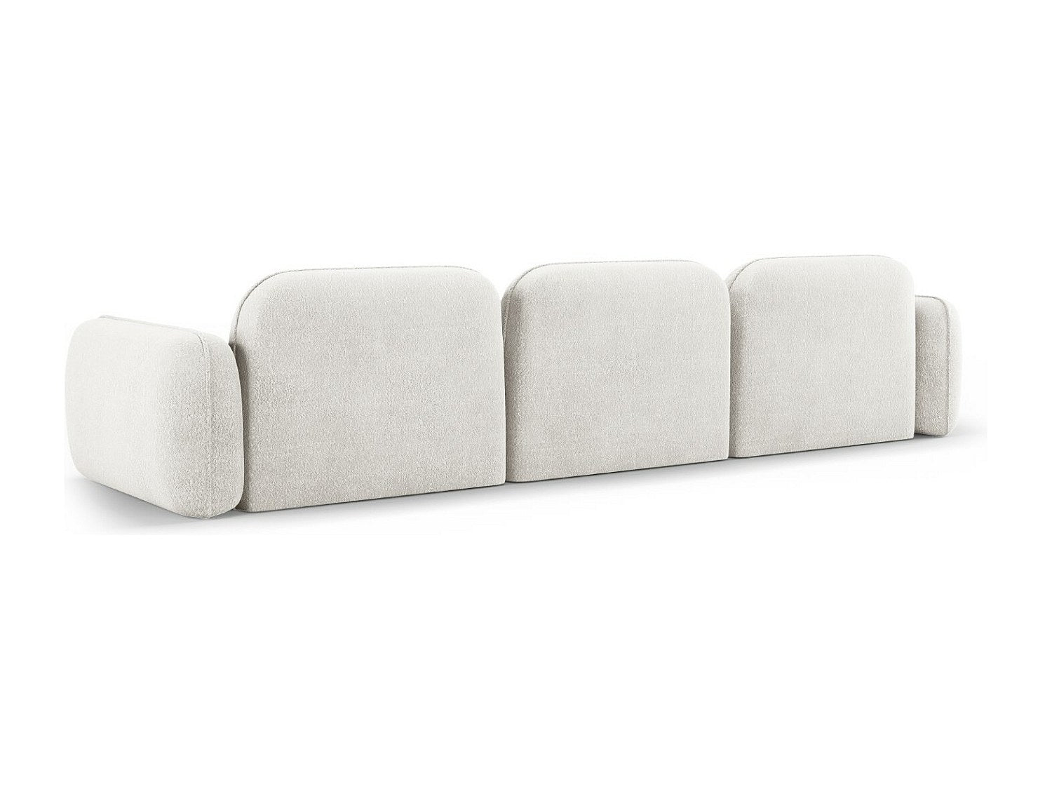 Canapé modulable 4 places beige velours
