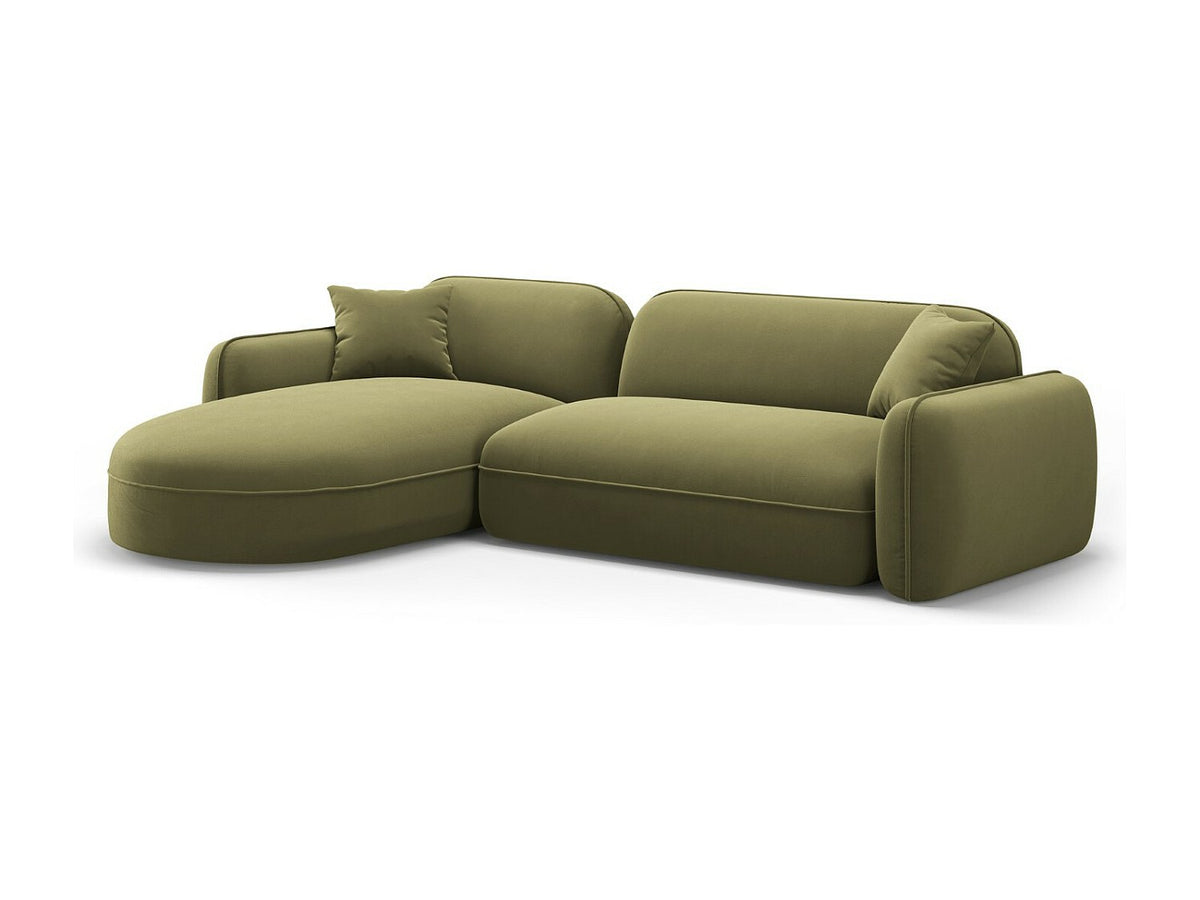 Canapé modulable 4 places vert velours
