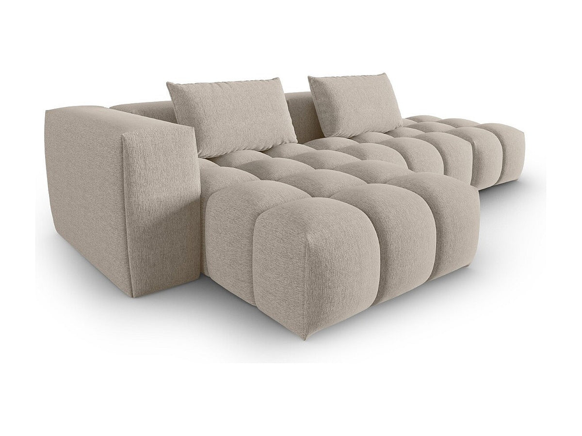 Canapé modulable 4 places marron tissu