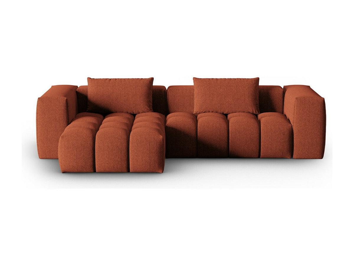 Canapé modulable 3 places orange tissu