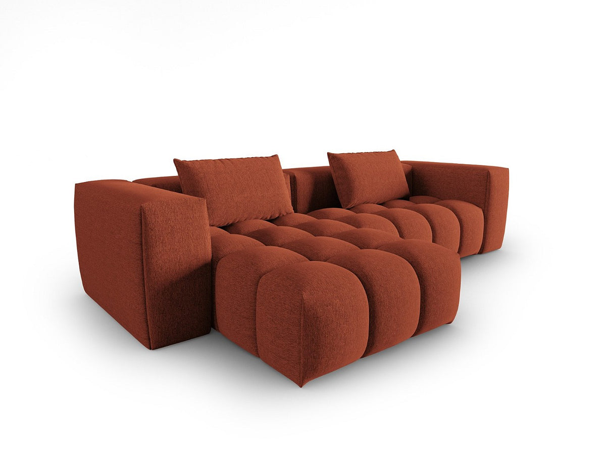 Canapé modulable 3 places orange tissu