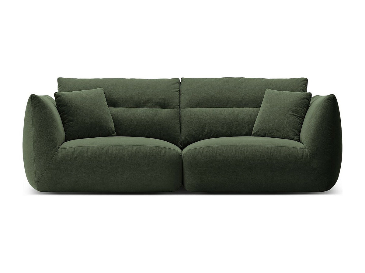 Canapé modulable 3 places vert tissu