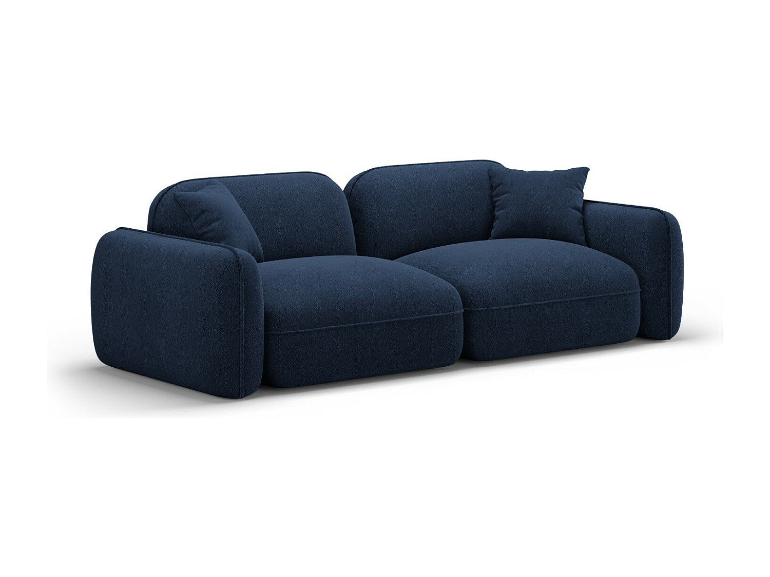 Canapé modulable 3 places bleu velours
