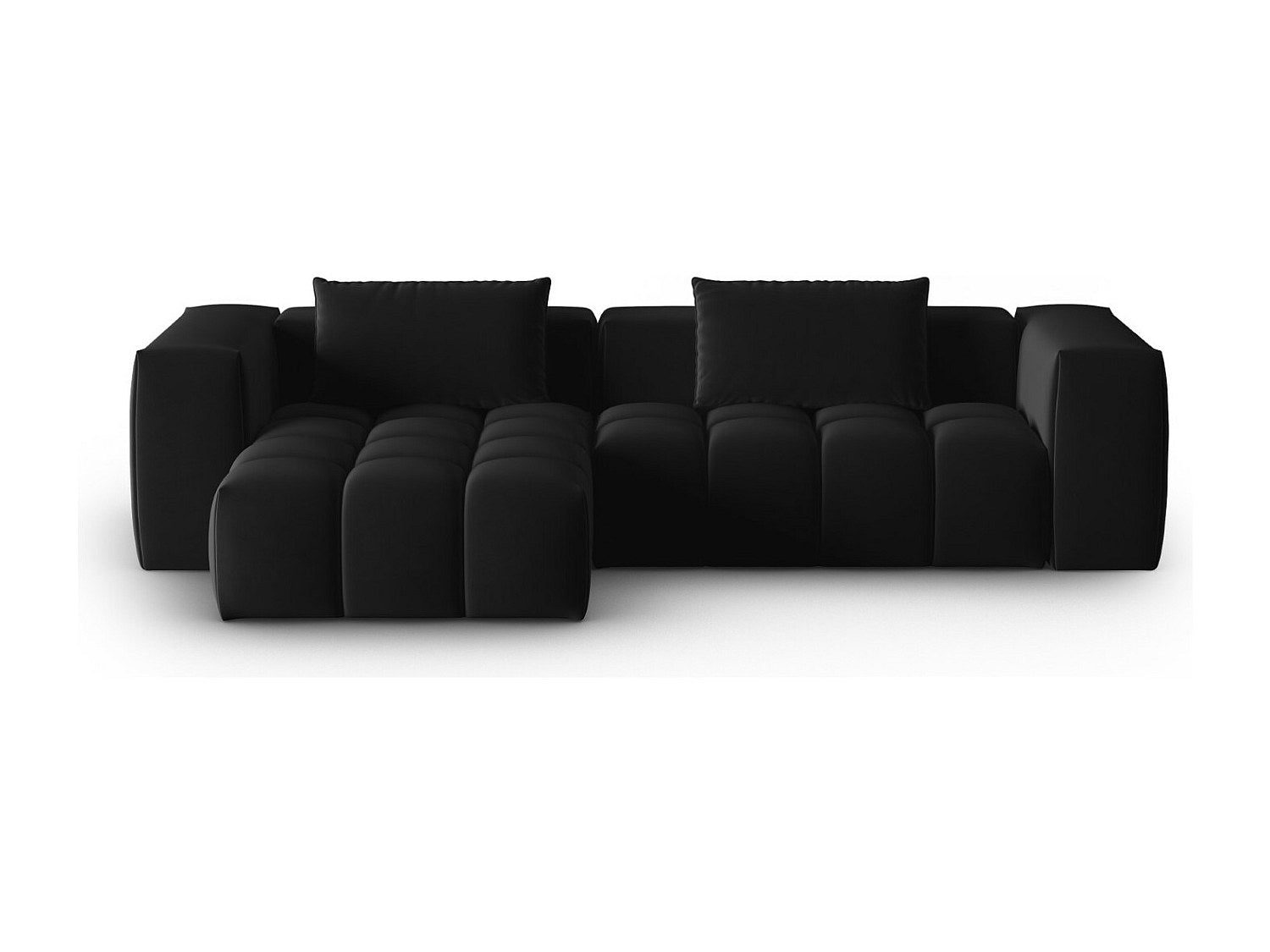 Canapé modulable 3 places noir velours