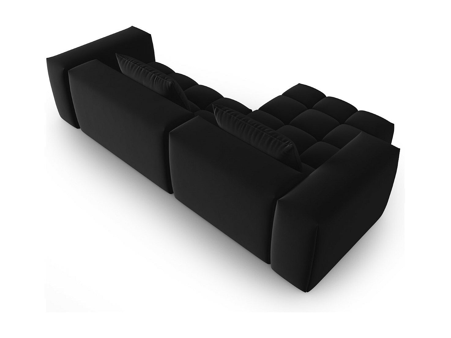 Canapé modulable 3 places noir velours