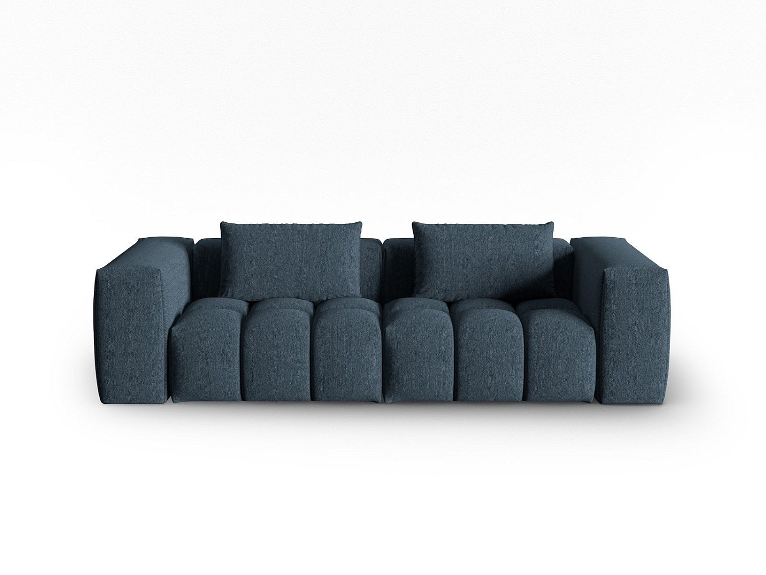 Canapé modulable 3 places bleu tissu