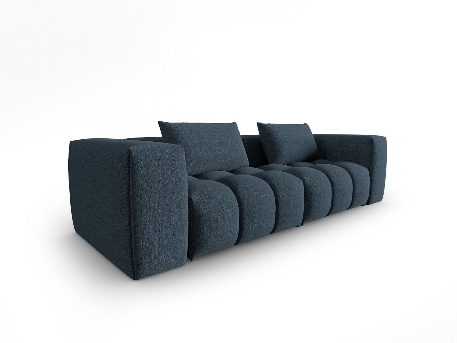 Canapé modulable 3 places bleu tissu