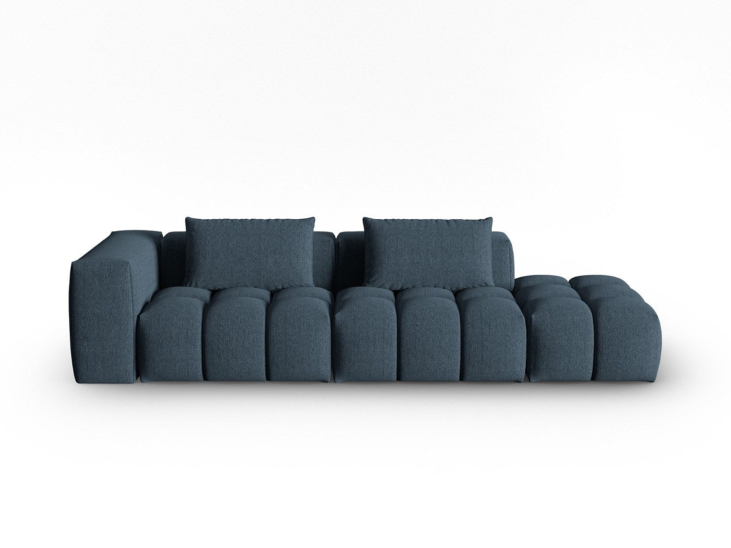 Canapé modulable 3 places bleu tissu