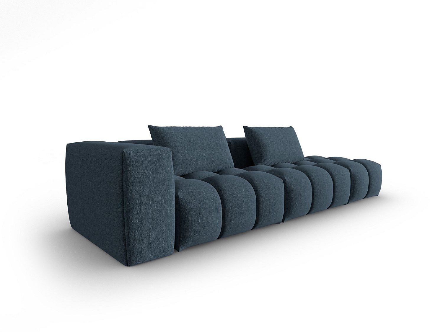Canapé modulable 3 places bleu tissu