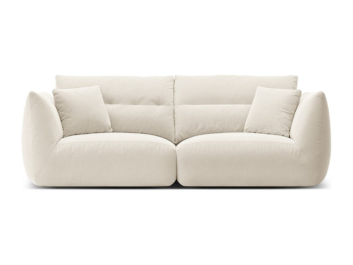 Canapé modulable 3 places beige tissu