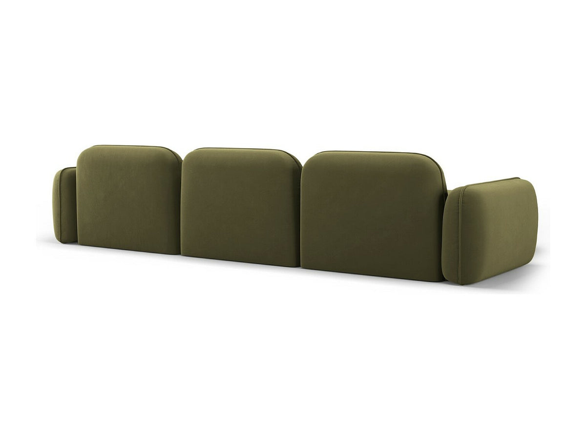 Canapé modulable 4 places vert velours