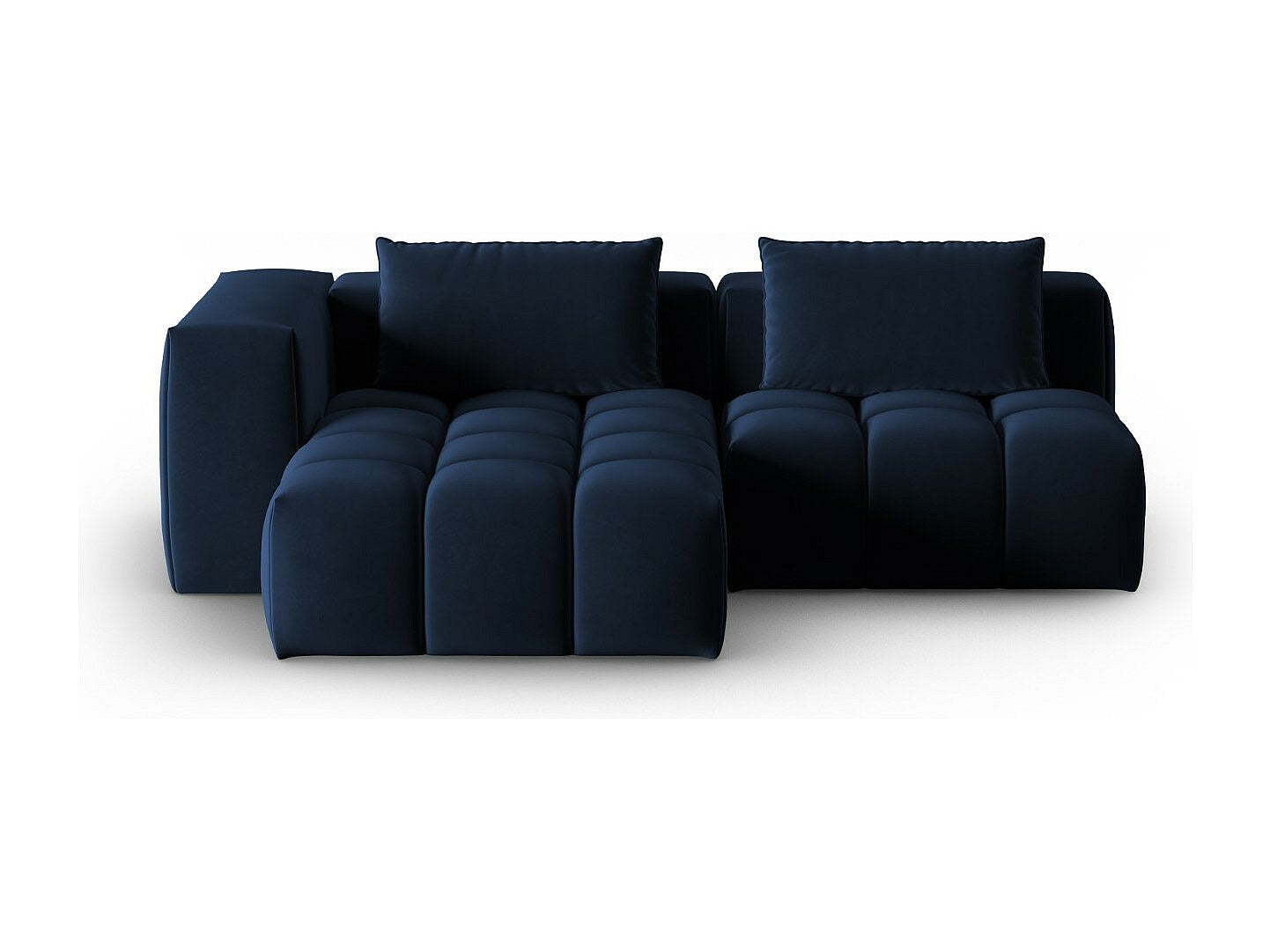 Canapé modulable 3 places bleu velours