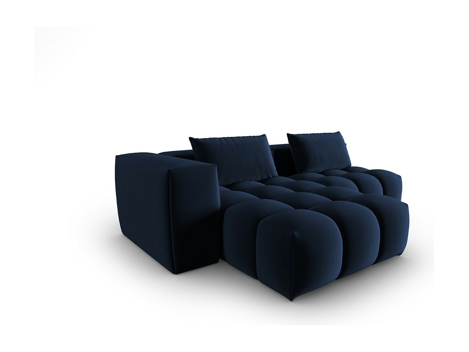Canapé modulable 3 places bleu velours