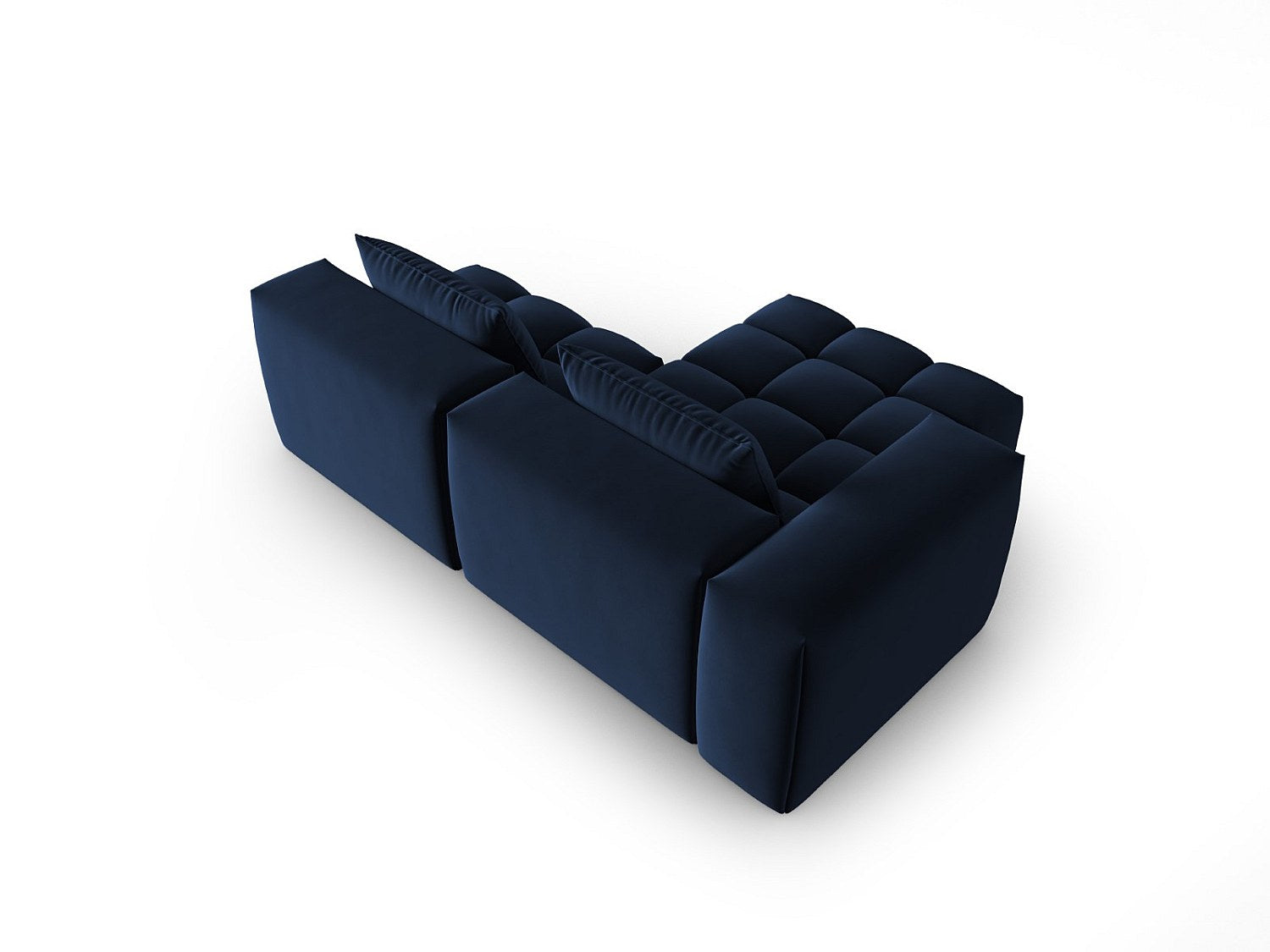 Canapé modulable 3 places bleu velours