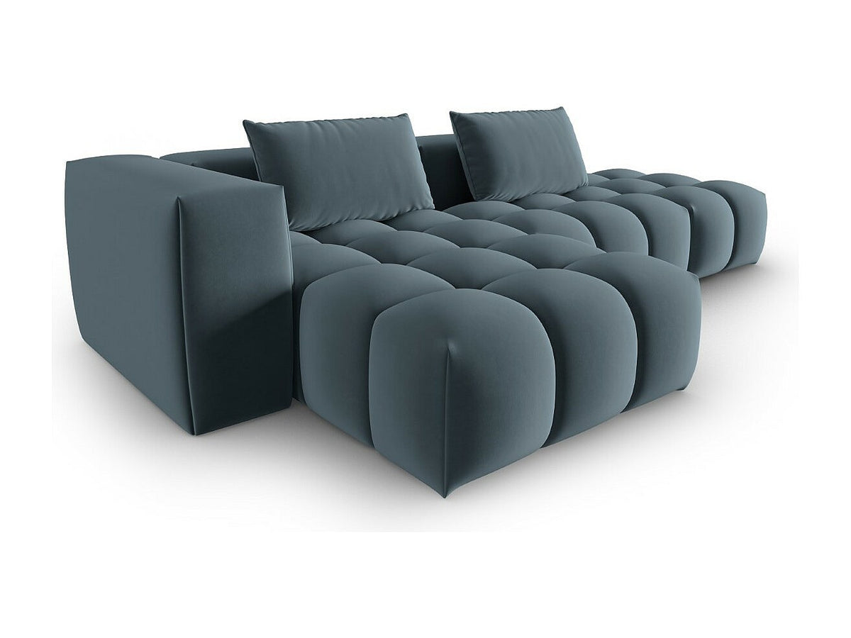 Canapé modulable 4 places bleu velours