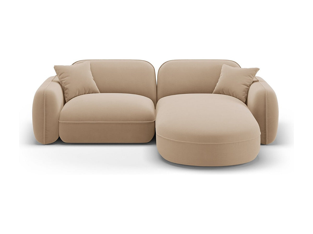 Canapé modulable 3 places marron velours