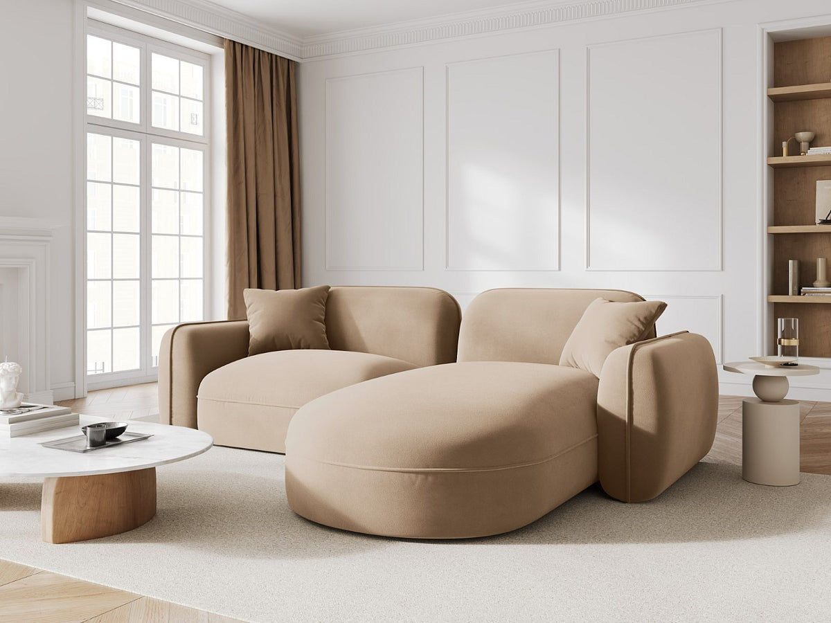 Canapé modulable 3 places marron velours