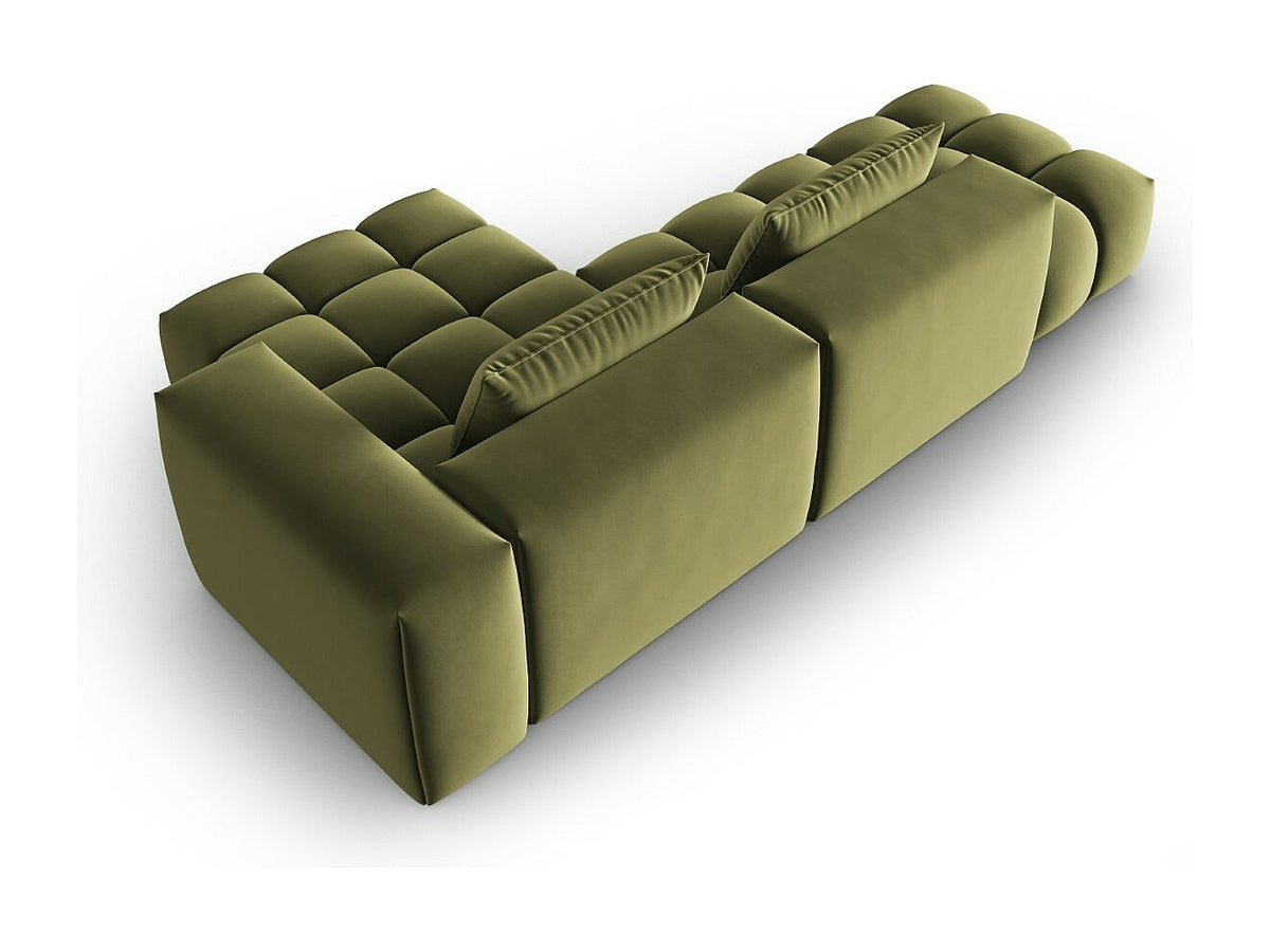 Canapé modulable 4 places vert velours