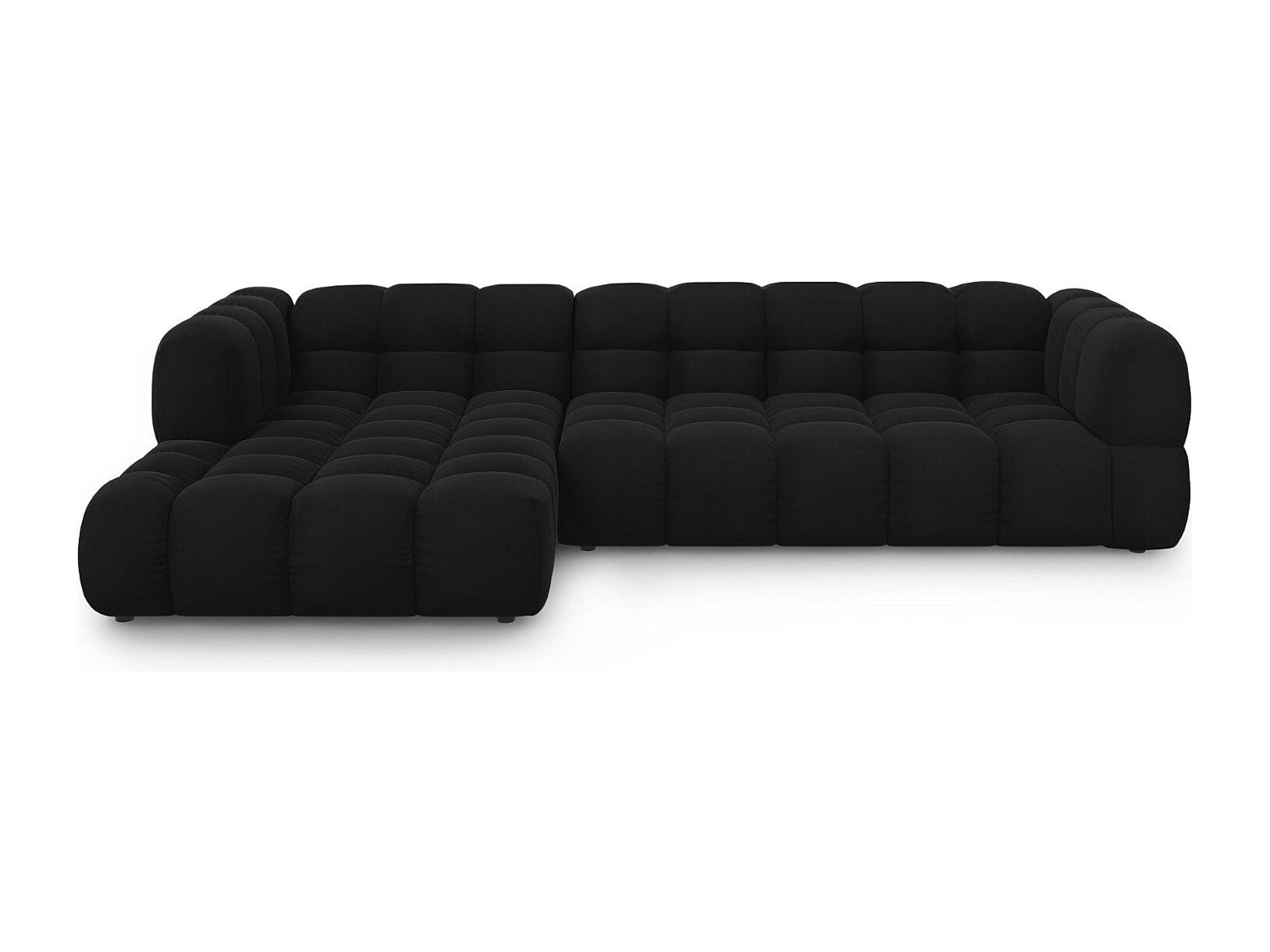 Canapé modulable 4 places noir velours