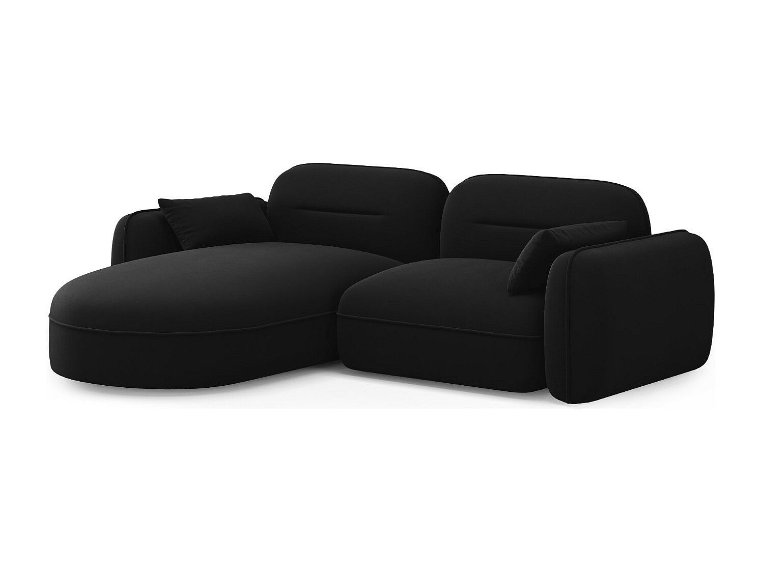 Canapé modulable 3 places noir velours