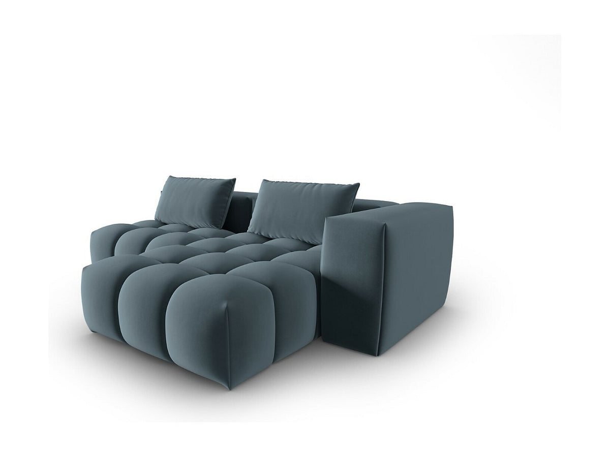 Canapé modulable 3 places bleu velours