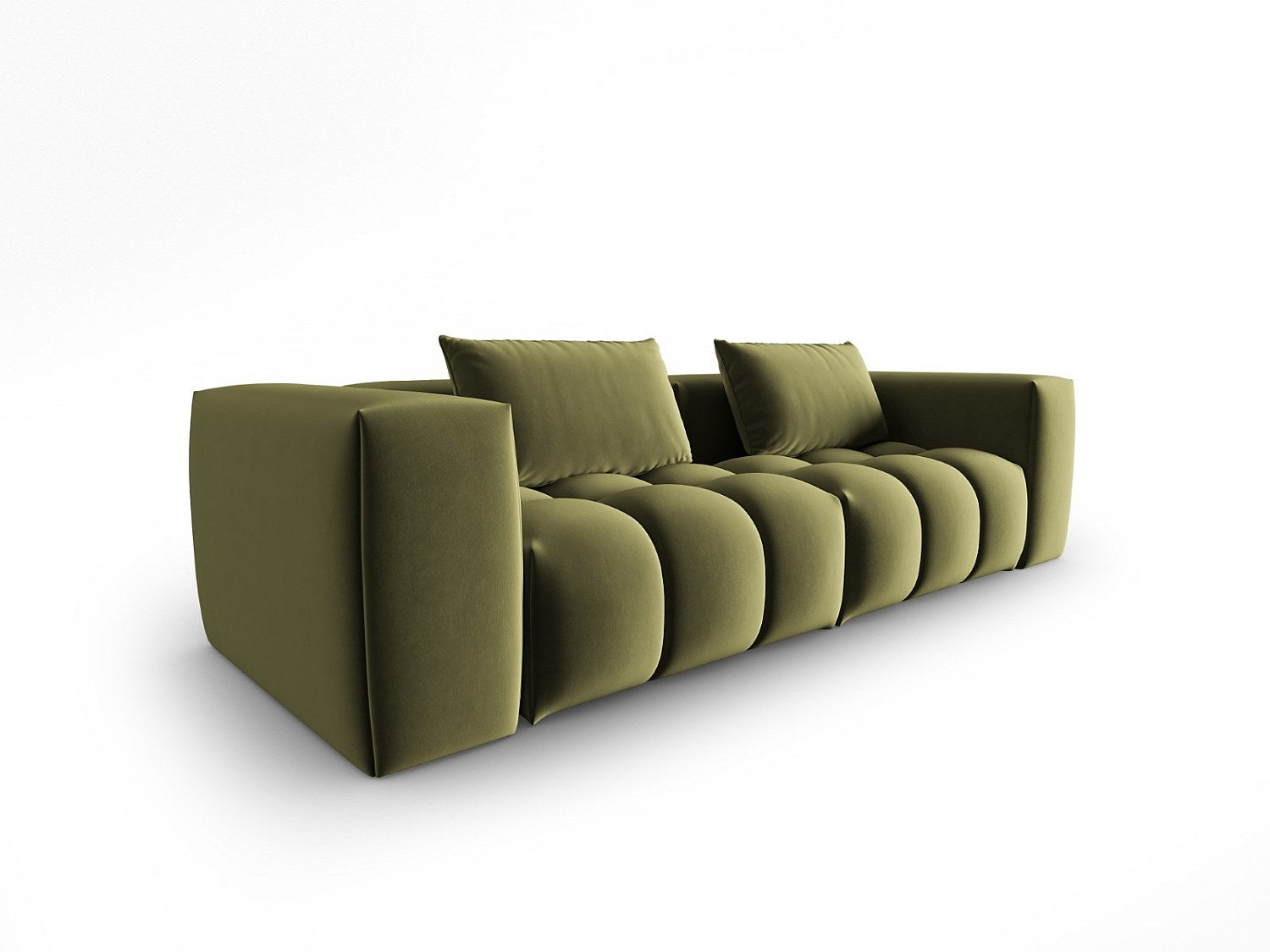 Canapé modulable 3 places vert velours