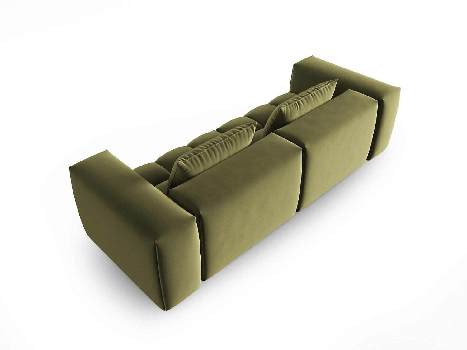 Canapé modulable 3 places vert velours