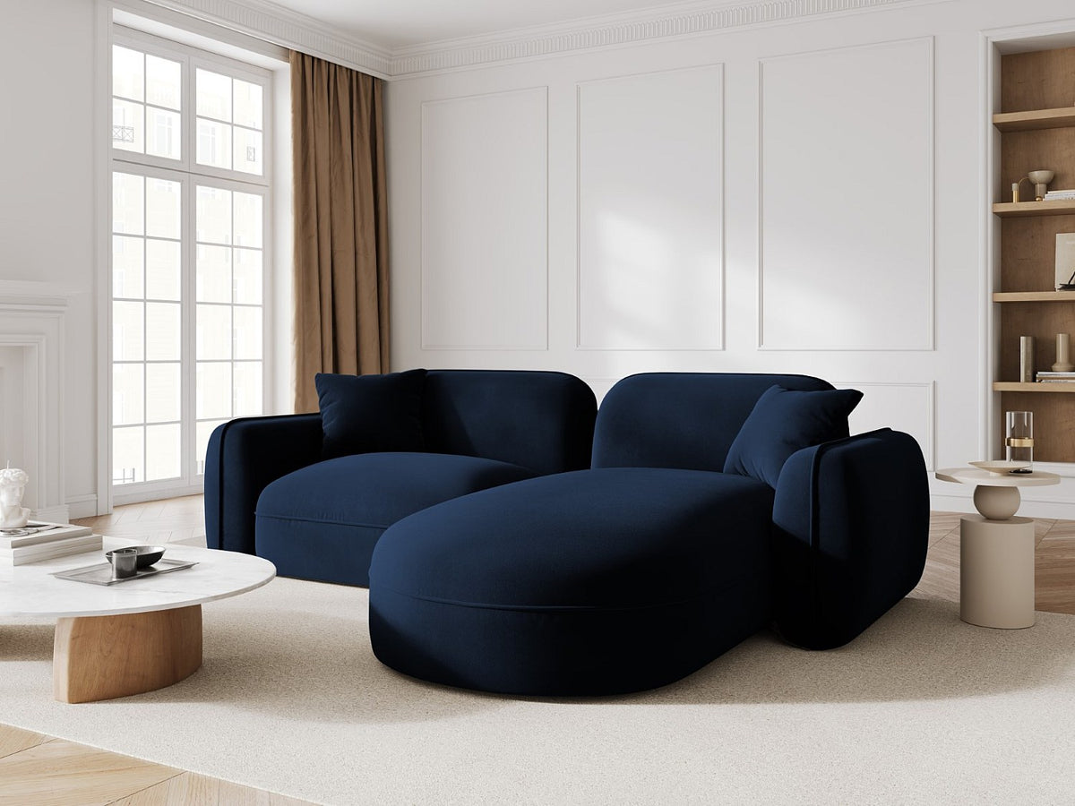 Canapé modulable 3 places bleu velours