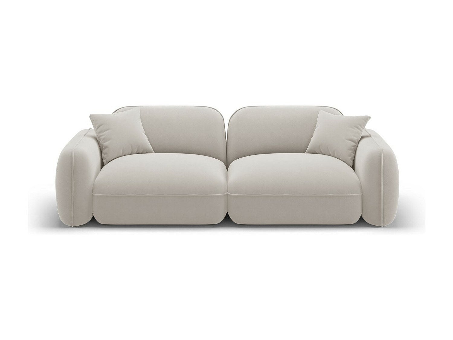 Canapé modulable 3 places beige velours